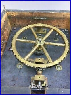 Rare Spring Motor French Fan With Double Helix No Electric Bipolar Fan