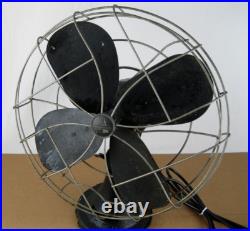 Rare Vintage 1950s 4 Blade 16 Emerson Electric 79648-AG Oscillating Fan (WORKS)