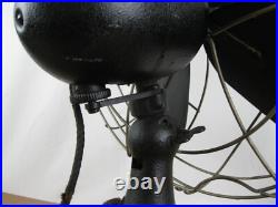 Rare Vintage 1950s 4 Blade 16 Emerson Electric 79648-AG Oscillating Fan (WORKS)
