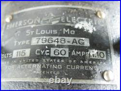 Rare Vintage 1950s 4 Blade 16 Emerson Electric 79648-AG Oscillating Fan (WORKS)