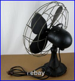 Rare Vintage 1950s 4 Blade 16 Emerson Electric 79648-AG Oscillating Fan (WORKS)