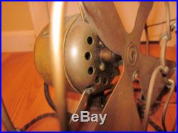 Rare Vintage Antique Early Americana Emerson TROJAN Oscillating Fan No. 13291