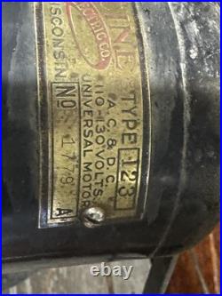 Rare Vintage Antique Racine Electric Company Brass Blade 12 Desk Fan Type 123