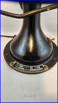 Rare Vintage Antique Wagner 5260 10 Inch Occilating Fan Works Good