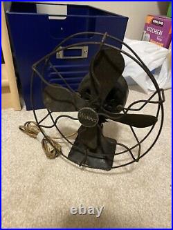 Rare Vintage Antique Wagner Circular Fan Oscilating Ae 10 Works Great