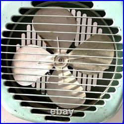 Rare Vintage Torrington Manufacturing Aqua Blue Standing Fan Works Great