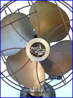 Rare Vtg Antique Vtg Emerson 9 Electric Table Fan Model 77646-sl Working