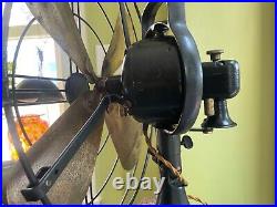 Rebuilt Antique GE 16 Oscillating Brass Blade Fan Form AS1 Cat 74525