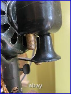 Rebuilt Antique GE 16 Oscillating Brass Blade Fan Form AS1 Cat 74525