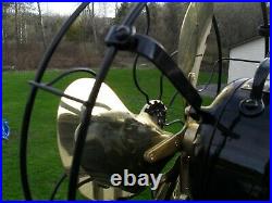Restored antique Emerson 29646 brass blade 3 speed oscillating electric fan LOOK