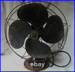 Robbins Myers Electric Fan 3 Speed Works Model 1624 Antique 18 Wide 20 Tall