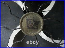 Robbins Myers Electric Fan 3 Speed Works Model 1624 Antique 18 Wide 20 Tall