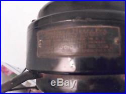 Robbins and Myers 1920's Antique Oscillating 3 Speed Electric Fan