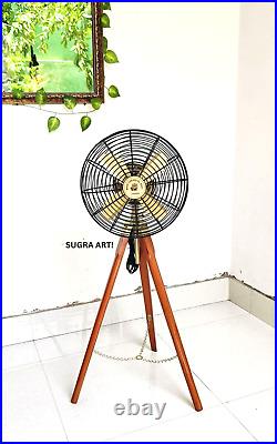 SUGRA ART Handmade Antique Floor Standing Electric Fan, Home Decor, Office Decor