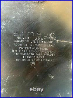 Samson Safe Flex No 710 Antique Cast Iron 4 Blade Fan Rubber Blades USA Made