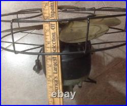 Scarce Old Antique Peerless Electric Co 8 Brass Blade Original Cage Desk Fan