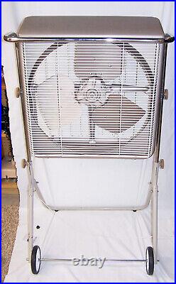 Sears Kenmore 20 bronze box fan & stand Roll A Matic Really Really Nice! GE
