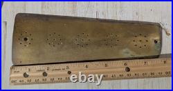 Set of 10 Antique Pierced Brass Ceiling Fan Blade Paddles, Pierced Pattern, 8l