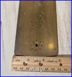Set of 10 Antique Pierced Brass Ceiling Fan Blade Paddles, Pierced Pattern, 8l
