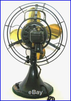 Stunning Vintage General Electric Antique Brass Blade Electric Fan Works A++