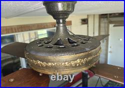Ultra-Rare 1975 Hunter Brass Limited Edition Ceiling Fan-Fully Restored Guarante