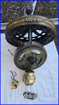 Ultra-Rare 1975 Hunter Brass Limited Edition Ceiling Fan-Fully Restored Guarante