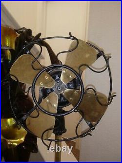 Unusual Antique circa 1900 Westinghouse 8blade Electric Fan 34 tall works