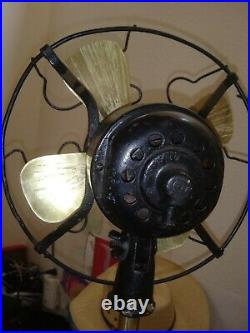 Unusual Antique circa 1900 Westinghouse 8blade Electric Fan 34 tall works