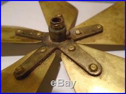 Unusual vintage 5 Blade 7 Brass FAN BLADE, mini, antique rare