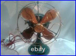 VERY RARE 1920s GEC BRASS CAGED & BLADED ANTIQUE VINTAGE ELECTRIC FAN