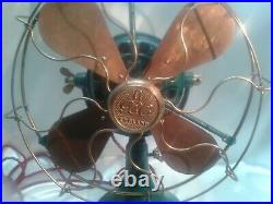 VERY RARE 1920s GEC BRASS CAGED & BLADED ANTIQUE VINTAGE ELECTRIC FAN