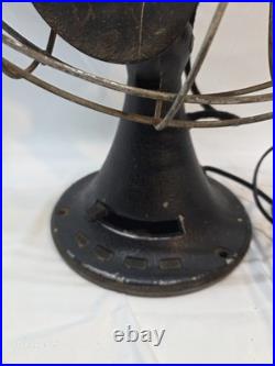 VINTAGE 1930s EMERSON Bullet Motor Oscillating Fan Cast Iron