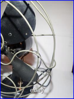 VINTAGE 1940`S EMERSON ELECTRIC FAN Oscillating 4 BLADES WORKING 13