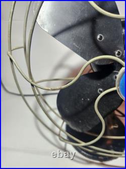 VINTAGE 1940`S EMERSON ELECTRIC FAN Oscillating 4 BLADES WORKING 13