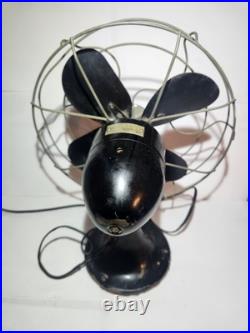 VINTAGE 1940`S EMERSON ELECTRIC FAN Oscillating 4 BLADES WORKING 13