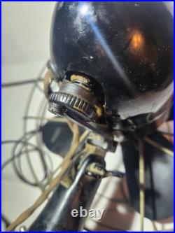 VINTAGE 1940`S EMERSON ELECTRIC FAN Oscillating 4 BLADES WORKING 13