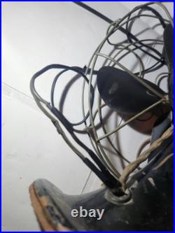 VINTAGE 1940`S EMERSON ELECTRIC FAN Oscillating 4 BLADES WORKING 13