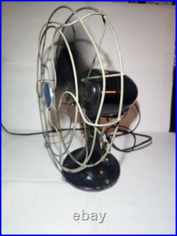 VINTAGE 1940`S EMERSON ELECTRIC FAN Oscillating 4 BLADES WORKING 13