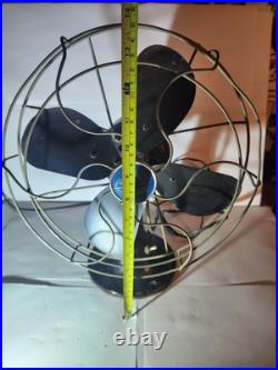 VINTAGE 1940`S EMERSON ELECTRIC FAN Oscillating 4 BLADES WORKING 13