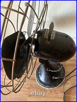 VINTAGE 1950s 16 Emerson 79648-AX Electric 3 Speed Desk Fan Oscillating Works VINTAGE 1950s 16 Emerson 79648-AX Electric 3 Speed Desk Fan Oscillating Works
