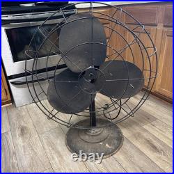 VINTAGE 35 INDUSTRIAL 3-BLADE ALL-METAL Shop FAN 120V RUNS STRONG HUGE AIR