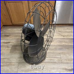 VINTAGE 35 INDUSTRIAL 3-BLADE ALL-METAL Shop FAN 120V RUNS STRONG HUGE AIR