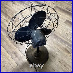 VINTAGE 35 INDUSTRIAL 3-BLADE ALL-METAL Shop FAN 120V RUNS STRONG HUGE AIR