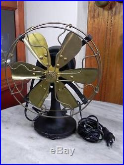 Vintage Antique Solid Brass Small Gec Electric Fan Replica