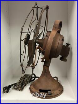 VINTAGE GE GENERAL 12 ELECTRIC FAN with BLADE CAGE UNTESTED