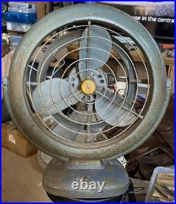 VINTAGE VORNADO ANTIQUE METAL BLADE TABLE TOP FAN Heavy Duty ESTATE Works
