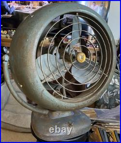 VINTAGE VORNADO ANTIQUE METAL BLADE TABLE TOP FAN Heavy Duty ESTATE Works