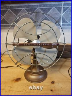 VINTAGE WESTINGHOUSE ART DECO 4 BLADE CAT. #10 LA 4 ELECTRIC FAN 1950's! WORKING VINTAGE WESTINGHOUSE ART DECO 4 BLADE CAT. #10 LA 4 ELECTRIC FAN 1950's! WORKING
