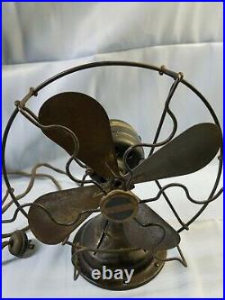 VINTAGE WINCHESTER ELECTRIC 9 SMALL BLACK FAN with WIRE CAGE #408A! RARE FIND