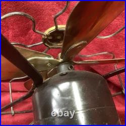 VTG 1929 10 Cold Wave Sears Oscillating Brass Fan Style 1031 SI